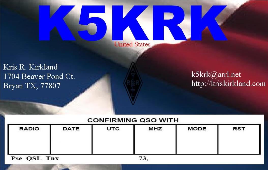 K5KRK QSL